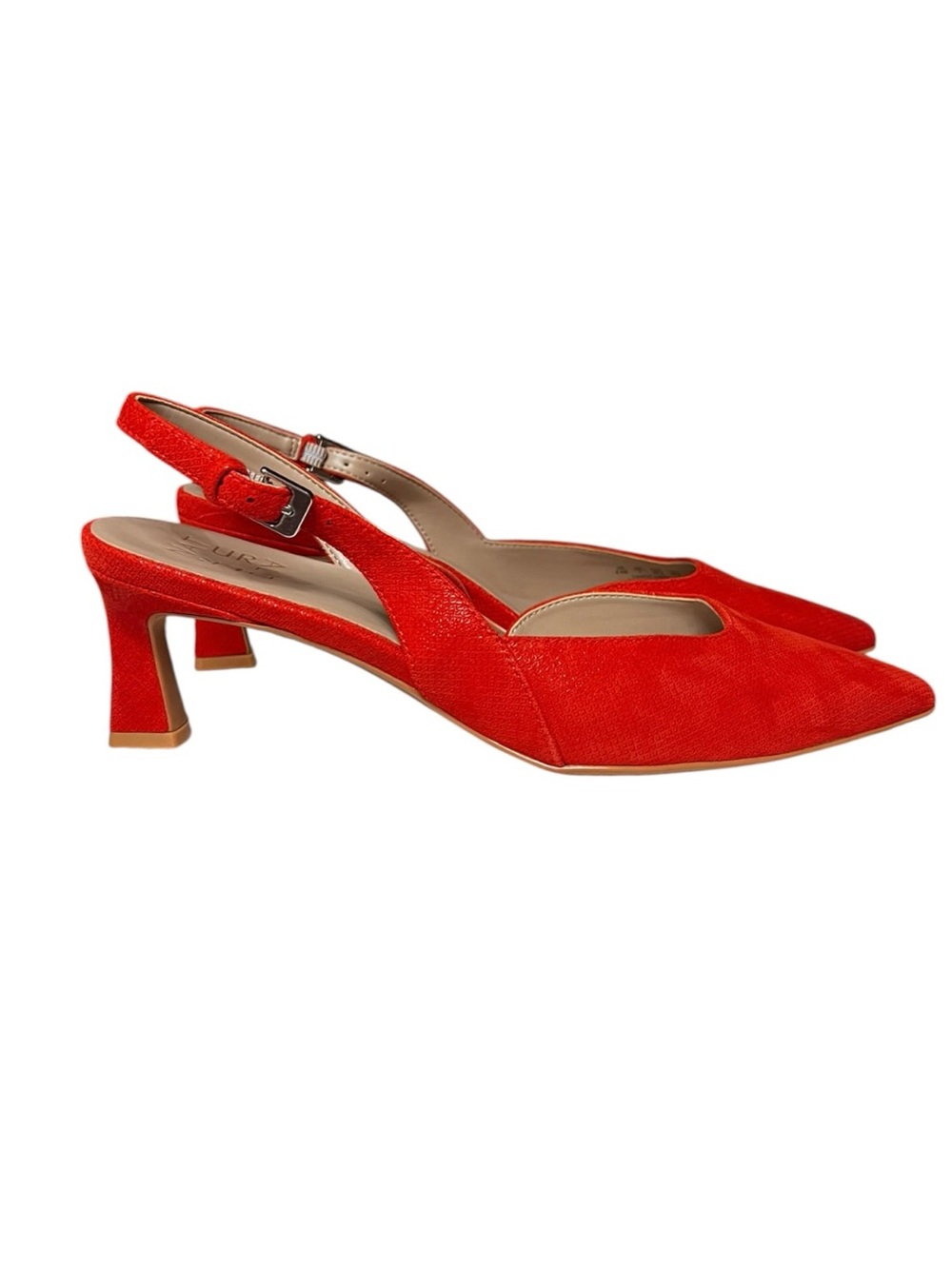 🌻NEW w/box Naturalizer Dalary Slingback Dress Pumps Maserati Red Pointed Size 9 - Picture 4 of 10
